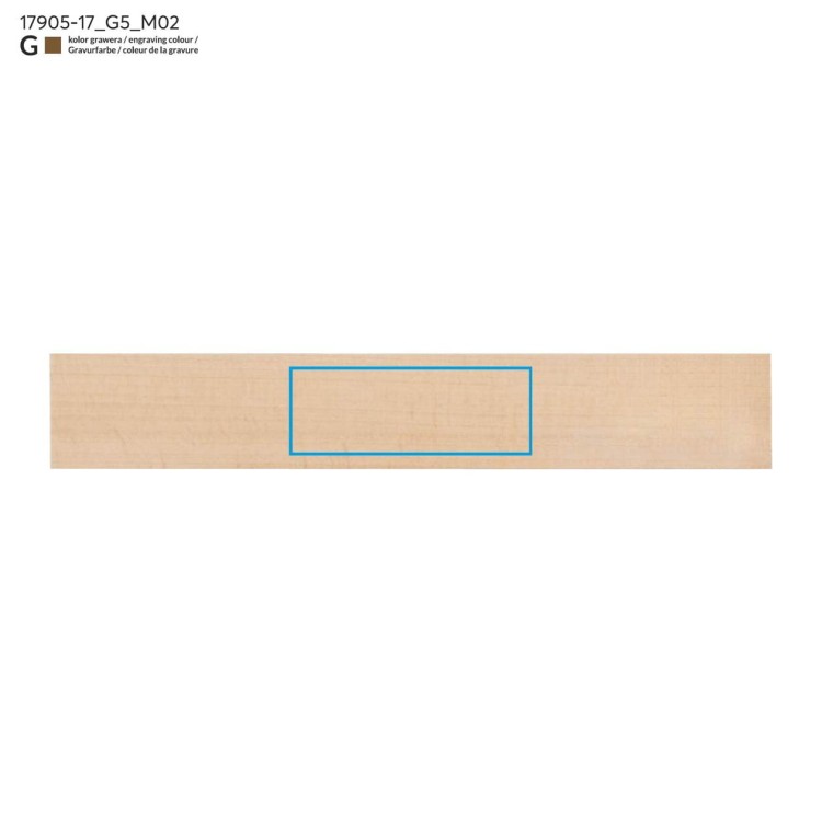 Linijka drewniana 20 cm DALJO beżowy (naturalny)