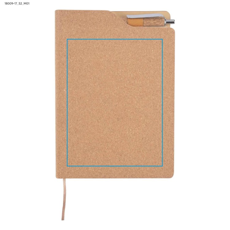 Notes korkowy z długopisem TESSO A5 beżowy (naturalny)