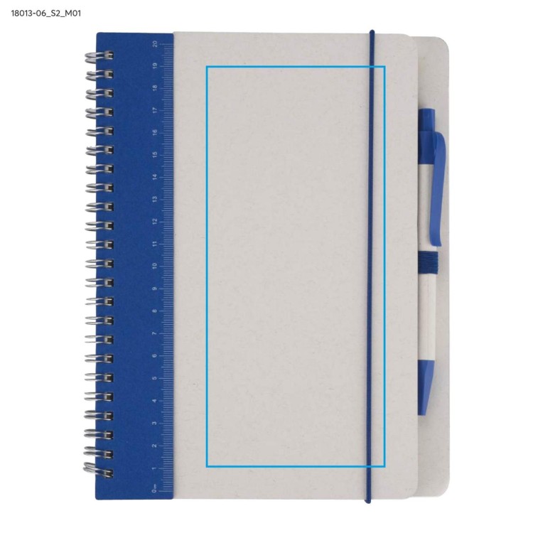 Notes z linjką i długopisem REGALI granatowy