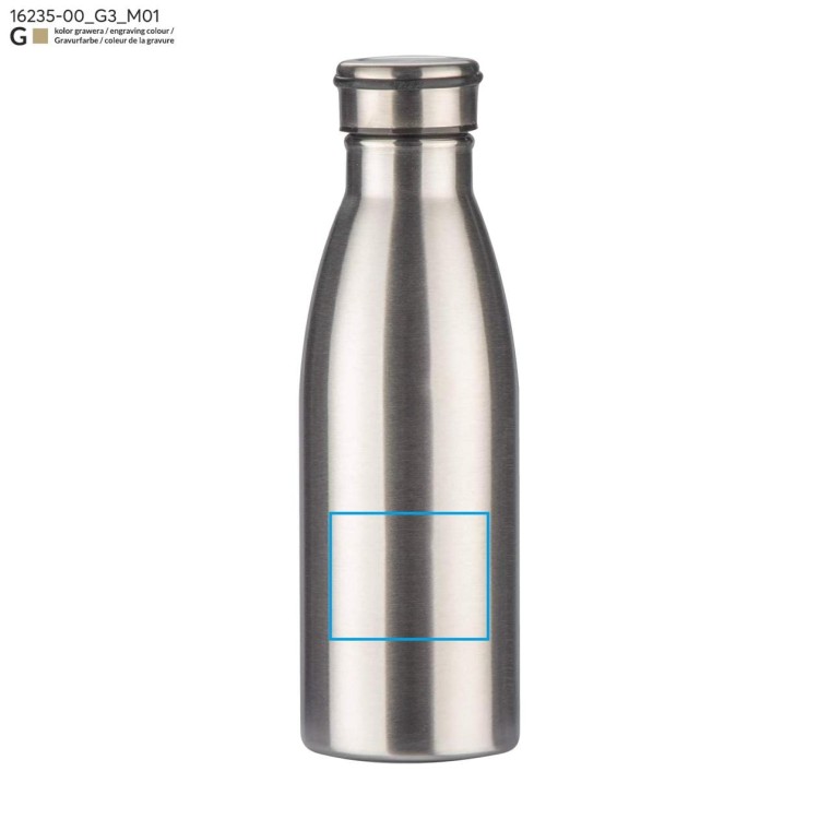 Butelka stalowa KONRA 600 ml srebrny