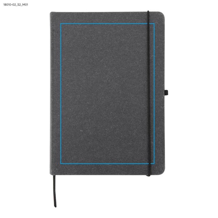 Notes z recyklingowanego PU, GLITZO A5 czarny