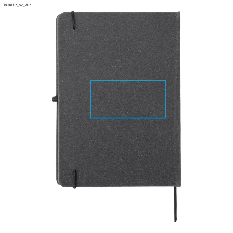 Notes z recyklingowanego PU, GLITZO A5 czarny