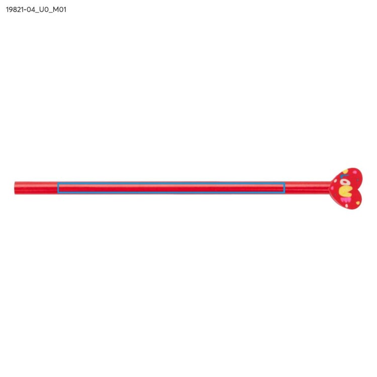 OŁÓWEK z gumką FUNNI MIX - Serce czerwony