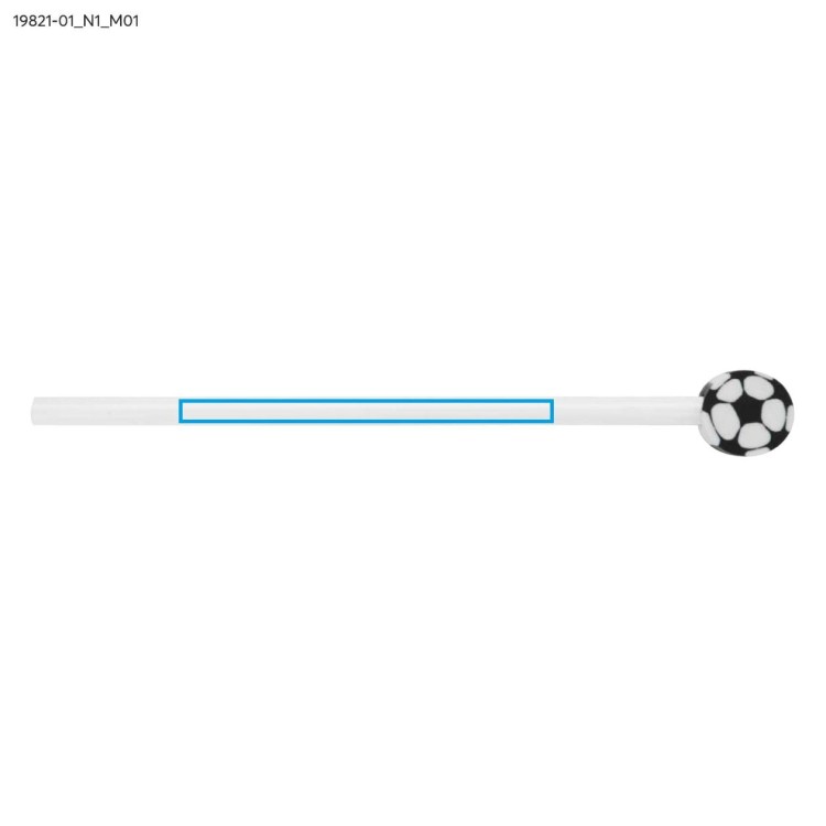 OŁÓWEK z gumką FUNNI MIX - Piłka biały