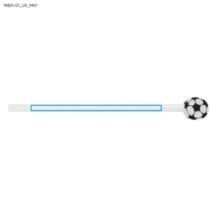 OŁÓWEK z gumką FUNNI MIX - Piłka biały