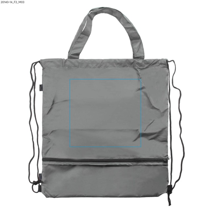 Worek na sznurkach z parasolem RAINY popielaty (szary)