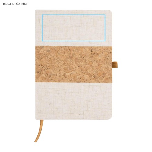 Zestaw - notes z długopisem CALMO beżowy (naturalny)