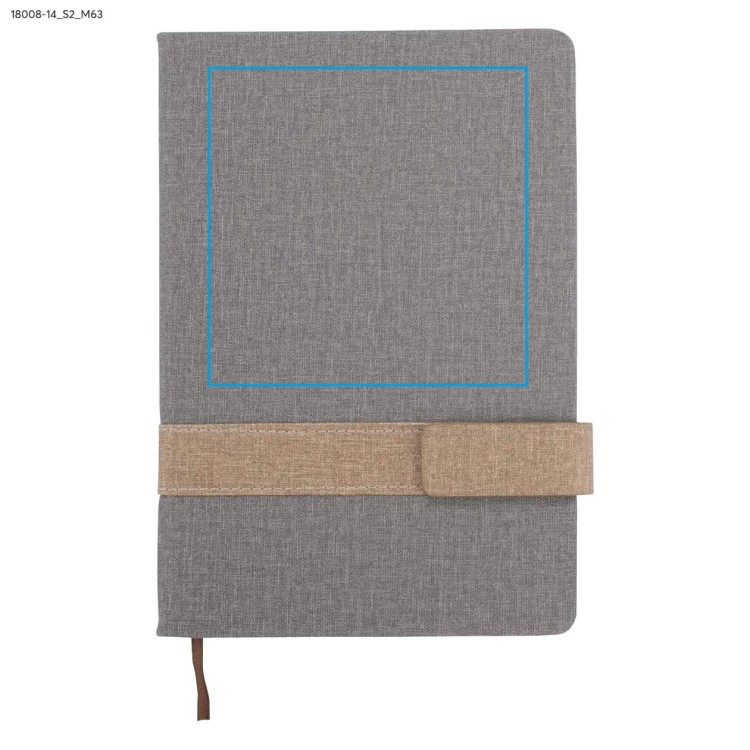 Notes z zapięciem ELITE A5 popielaty (szary)