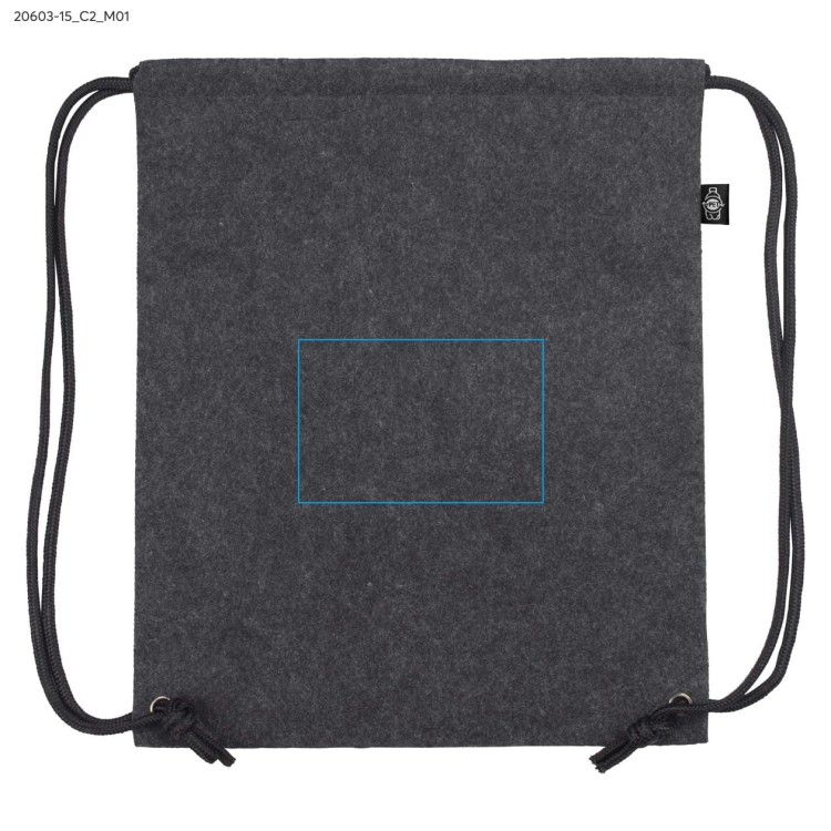 Worek filcowy rPET DENGY grafitowy