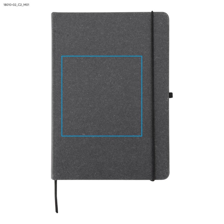 Notes z recyklingowanego PU, GLITZO A5 czarny