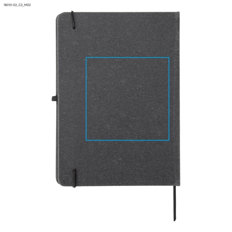 Notes z recyklingowanego PU, GLITZO A5 czarny