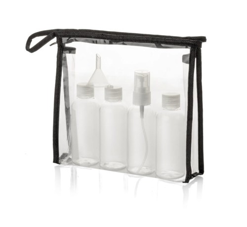 Zestaw pojemników podróżnych PLANE przezroczysty