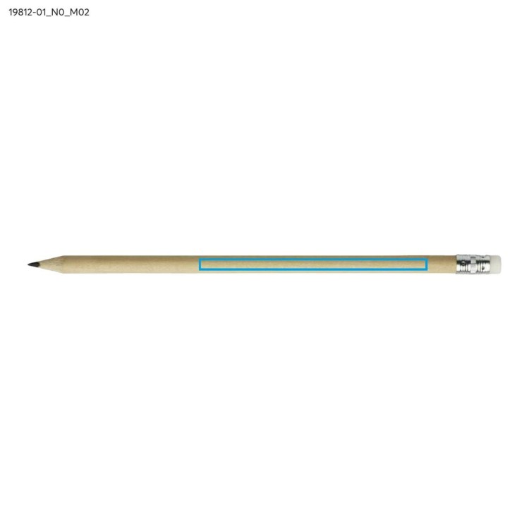 Ołówek z gumką STUDENT biały