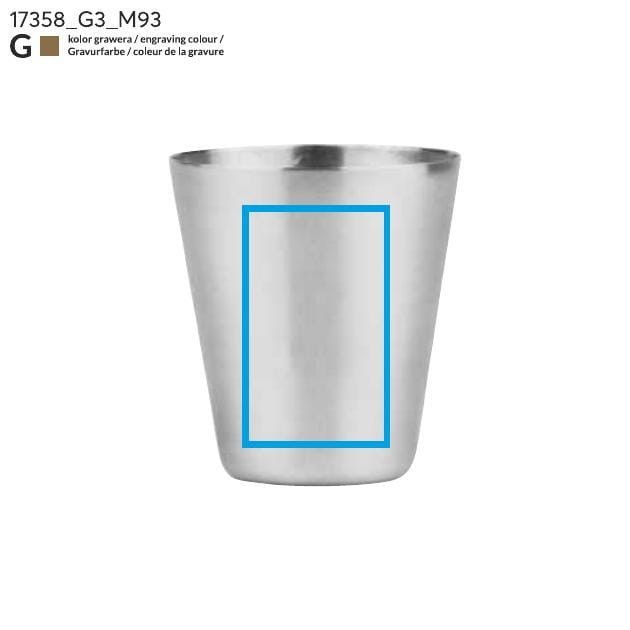 Zestaw kieliszków CHEERS 30 ml - 4 szt. srebrny