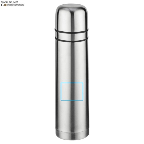 Termos z dwoma kubkami PAVO 750 ml srebrny