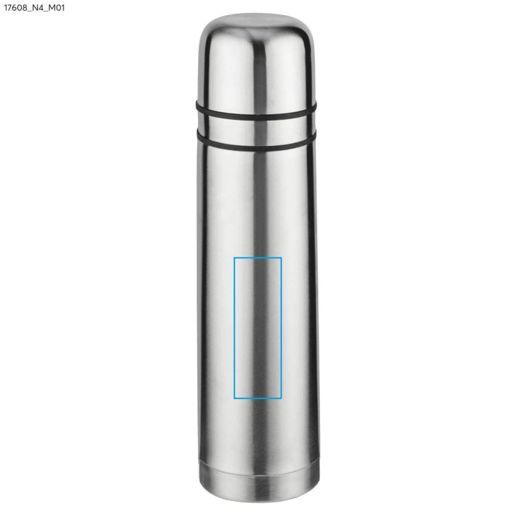 Termos z dwoma kubkami PAVO 750 ml srebrny