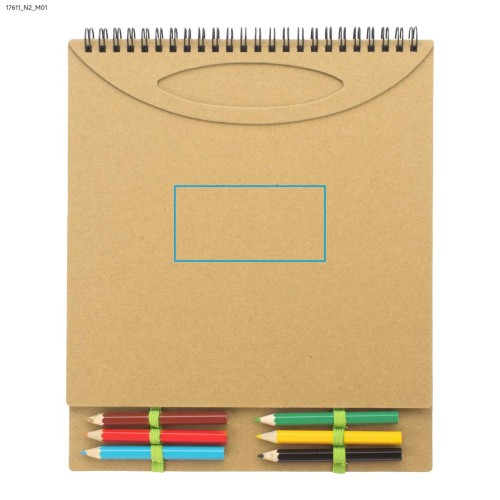 Kolorowanka z notesem MALOVI beżowy (naturalny)