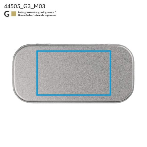 Puszka mała z wkładem na większą pamięć USB srebrny