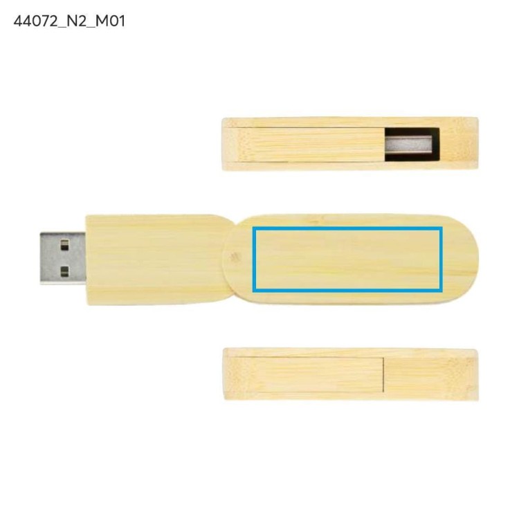 Pamięć USB bambusowa STALK 16 GB beżowy (naturalny)