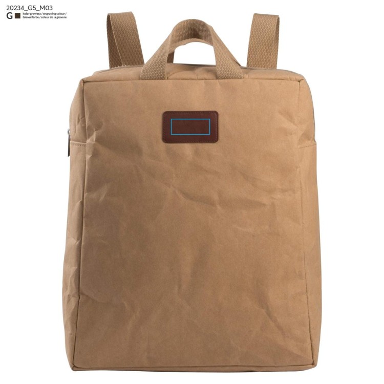 Plecak papierowy CHARTI beżowy (naturalny)