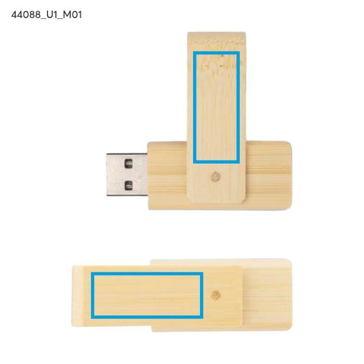 Pamięć USB bambusowa TWISTER 16 GB brązowy