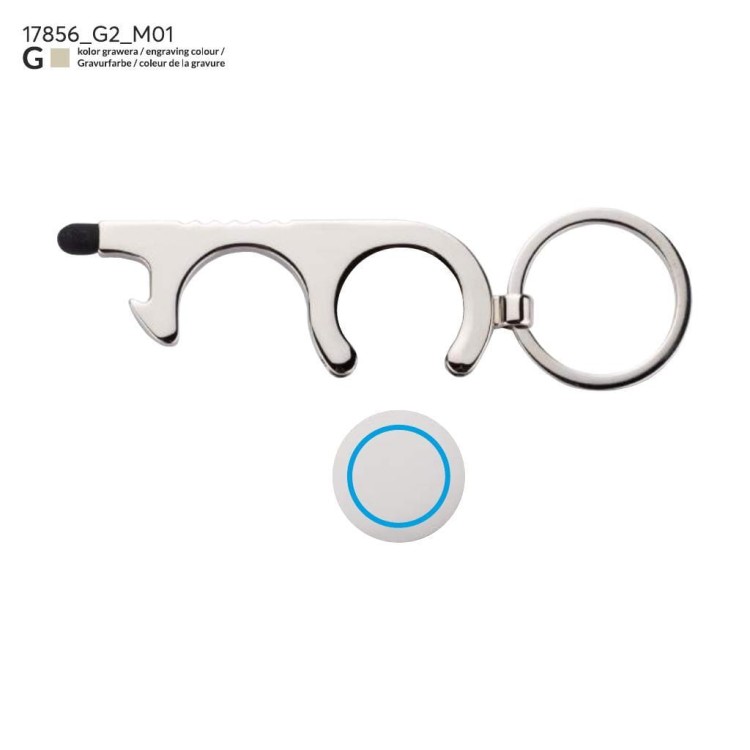 Brelok anti-touch TUS srebrny