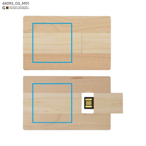 Pamięć USB WOODCART 16 GB brązowy