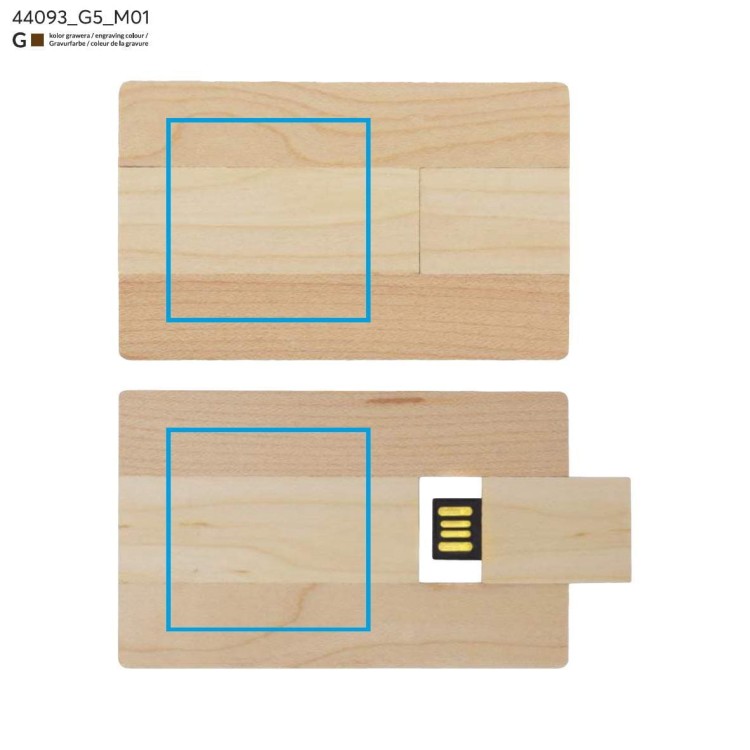 Pamięć USB WOODCART 16 GB brązowy