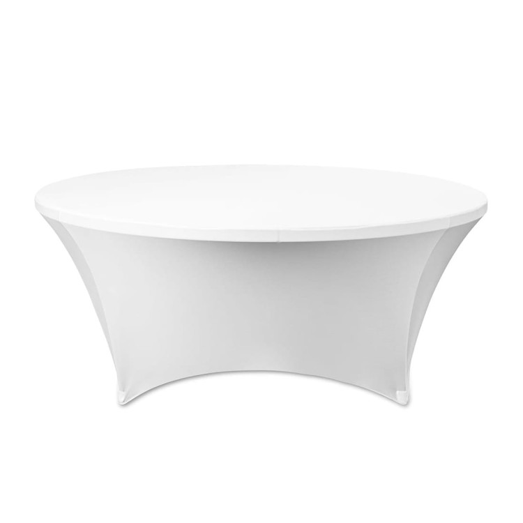 Obrus do stołu eventowego ø 183 cm - Biały