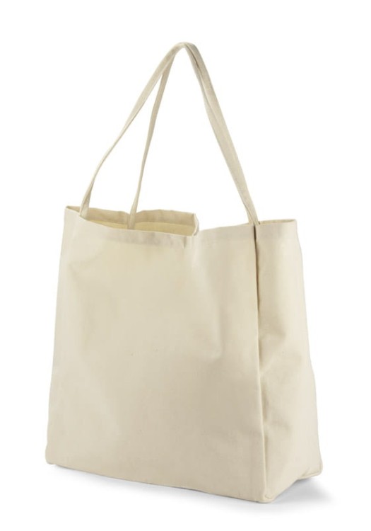 Torba bawełniana LARO 340 g beżowy (naturalny) z logo