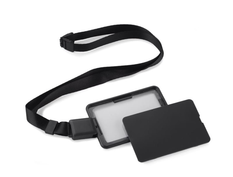 Etui na identyfikator BINO czarny z logo