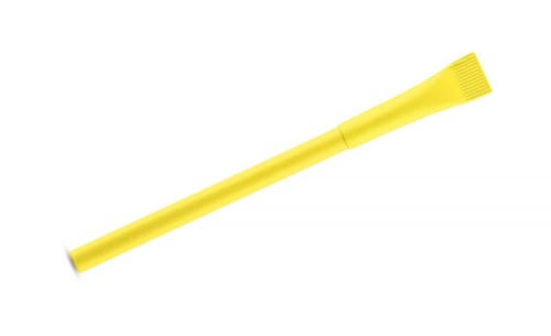 Długopis papierowy PINKO żółty z logo