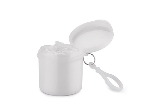 Poncho przeciwdeszczowe FLUXY biały z logo