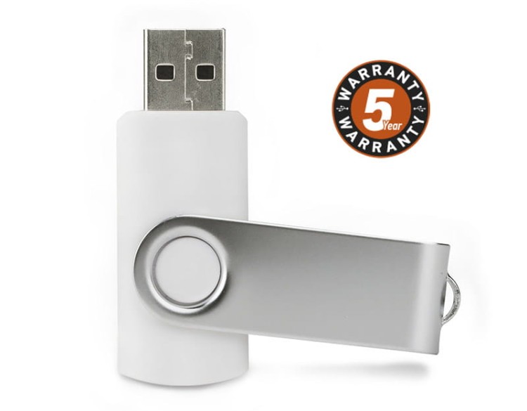 Pamięć USB TWISTER 16 GB biały z logo