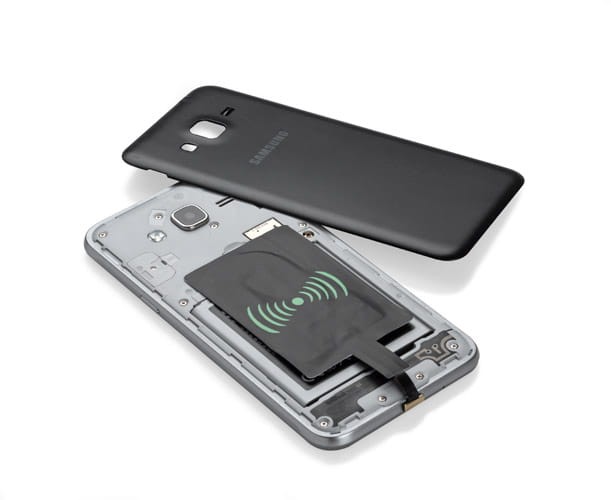 Adapter micro USB do ładowania indukcyjnego INDO czarny z logo