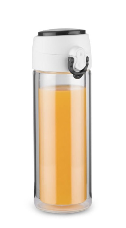 Bidon szklany VAKO 260 ml czarny z logo