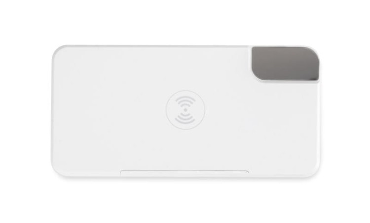Power bank STAND 10000 mAh biały z logo