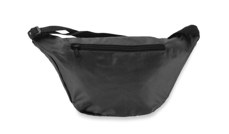 Torebka biodrowa RINI czarny z logo