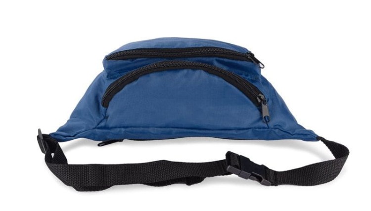 Torebka biodrowa RINI niebieski z logo