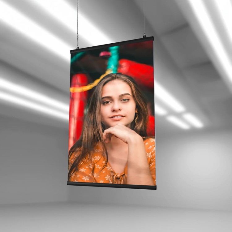 Listwy plakatowe STANDARD 120 cm - czarne listwy na plakat listwy banerowe reklamowe Na Zacisk Express Clip