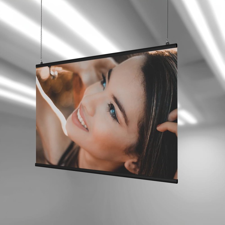 Listwy plakatowe STANDARD 200 cm - czarne listwy na plakat listwy banerowe reklamowe Na Zacisk Express Clip