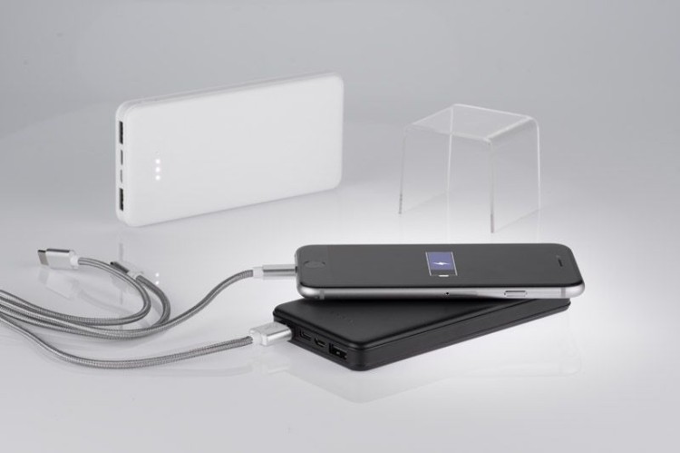 Power bank SIMPLE 10000 mAh czarny z logo