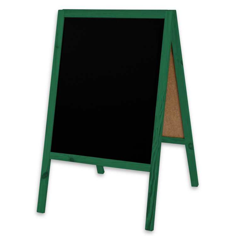 Dwustronny drewniany potykacz kredowy (60 x 100 cm)