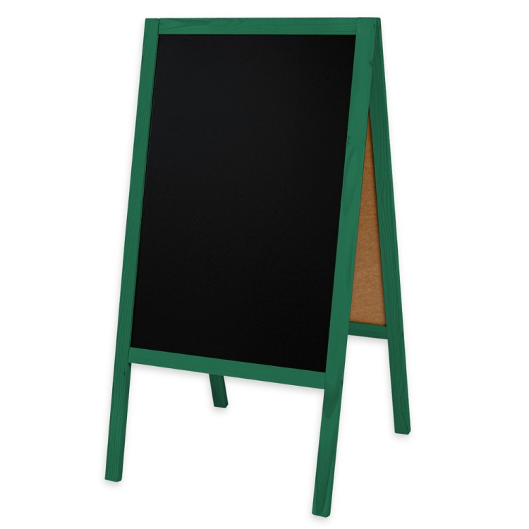 Dwustronny drewniany potykacz kredowy (61 x 118 cm)