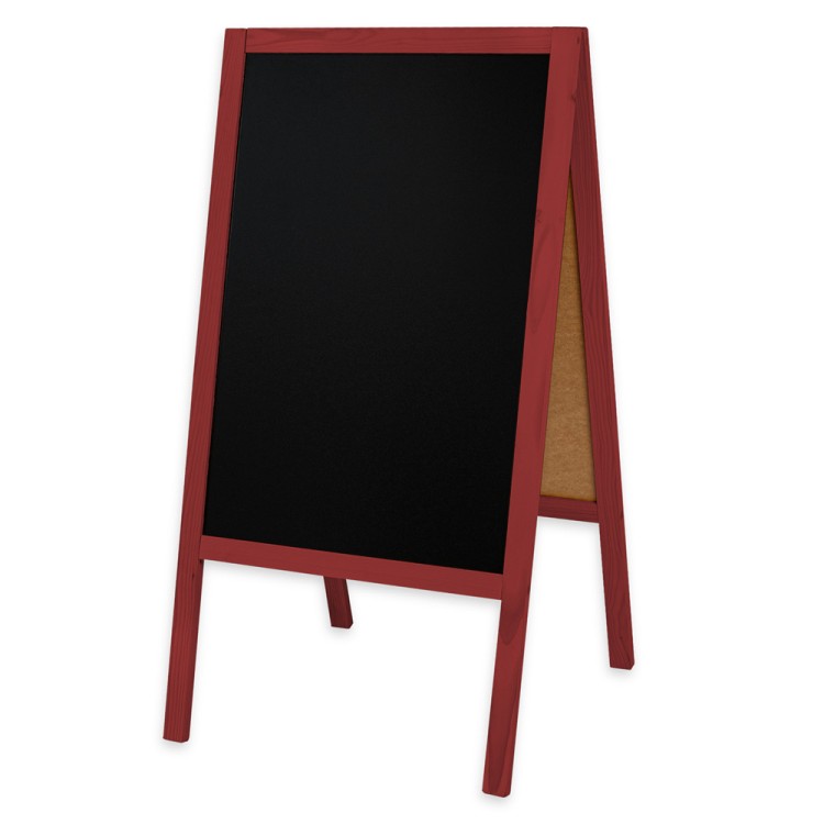 Dwustronny drewniany potykacz kredowy (61 x 118 cm)