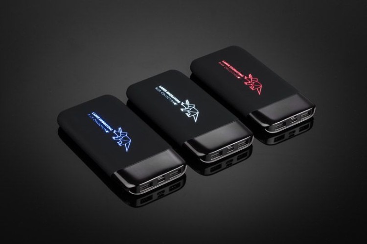 Power bank MING 8000 mAh USB-C niebieski z logo