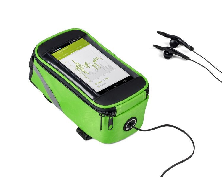 Torebka rowerowa VELO zielony jasny z logo