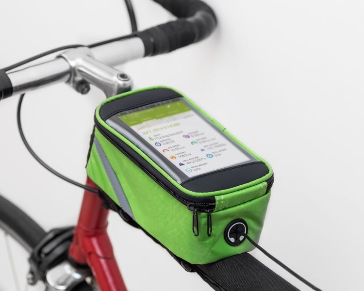 Torebka rowerowa VELO zielony jasny z logo