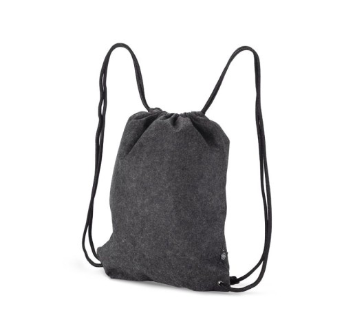 Worek filcowy rPET DENGY grafitowy z logo