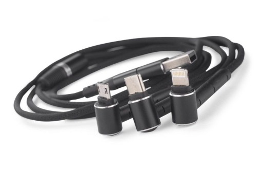 Kabel USB 6 w 1 RICO czarny z logo